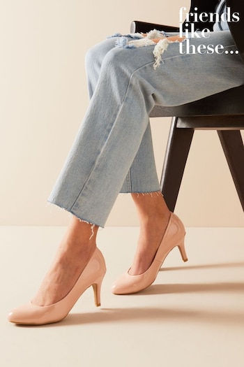 Just Launched: Never Fully Dressed Nude Patent Regular Fit Low Heel Court Shoes (R63643) | £33