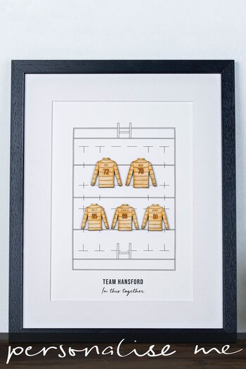 Personalised Family Rugby Squad Print by No Ordinary Gift (R64244) | £48