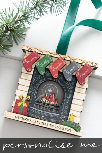 Personalised Christmas Fireplace Decoration by No Ordinary Gift (R64257) | £28