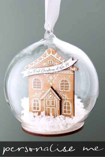 Personalised Gingerbread House New Home Bauble by No Ordinary Gift (R64260) | £33