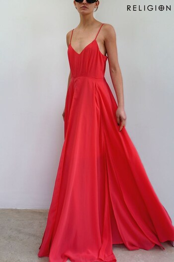 Religion Coral Infamous Olsen Full Layer Maxi Dress (R64298) | £100