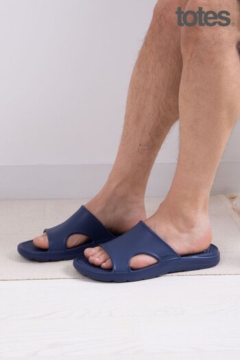Totes Navy Solbounce Mens Side Vent Sandal (R64692) | £20
