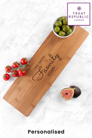 Personalised Bamboo Family Serving Board  by Treat Republic (R65286) | £19