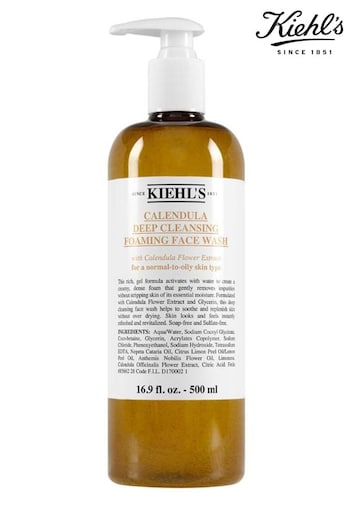 Kiehl's Calendula Deep Cleansing Foaming Face Wash 500ml (R66415) | £56.50