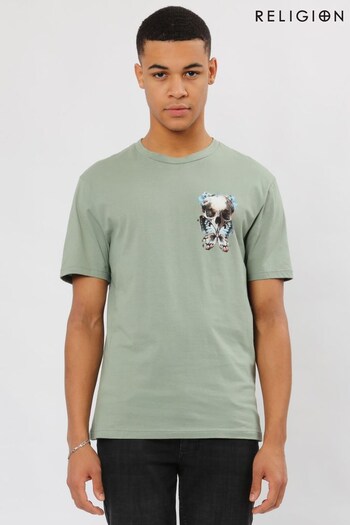 Religion Green Regular Fit T-Shirt (R67334) | £35