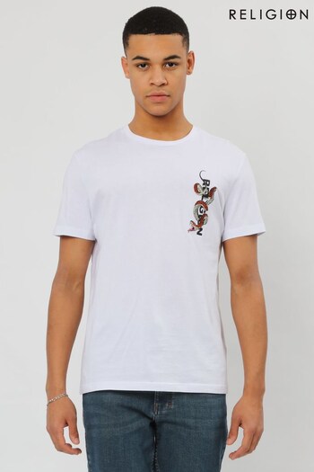 Religion White Regular Fit T-Shirt (R67558) | £35