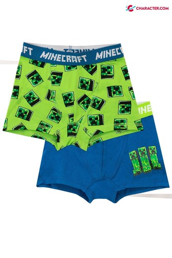 Character Blue/Green Minecraft Boxers Underwear Multipack (R69334) | £14