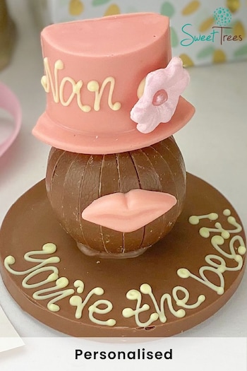 Personalised Terry’s Chocolate Orange with Pink Hat & Lips on a Plaque by Sweet Trees (R69929) | £20