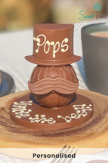 Personalised Terry’s Chocolate Orange with Hat and Tash on a Plaque by Sweet Trees (R69930) | £20