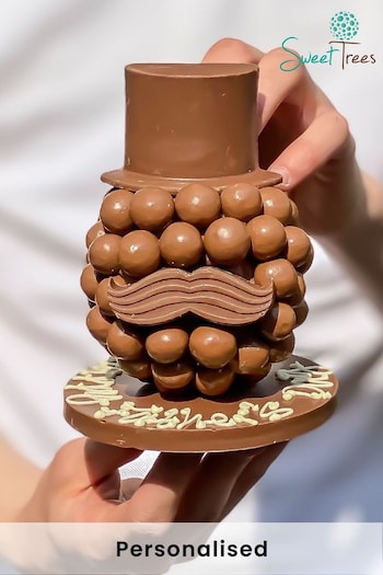Personalised Malteser Head with Hat and Moustache by Sweet Trees (R69931) | £24