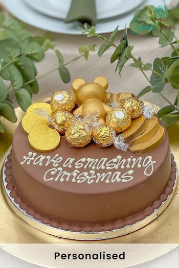 Personalised Gold Smash Cake by Sweet Trees (R69937) | £38