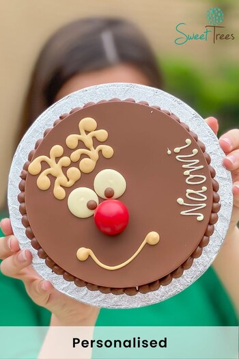 Personalised Mini Rudolph Smash Cake by Sweet Trees (R69940) | £20