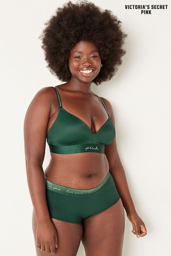 Victoria's Secret Pink Satin Green Smooth Lightly Lined Non Wired T-Shirt Bra (R71365) | £25