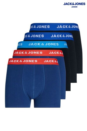 JACK & JONES JUNIOR Navy 5 Pack Trunks (R71695) | £30