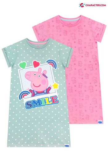 Character Pink Peppa Pig 2 Pack Nightdresses (R71965) | £28