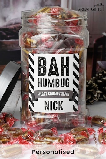 Great Gifts Personalised Bah Humbug Sweet Jar by Great Gifts (R72395) | £20