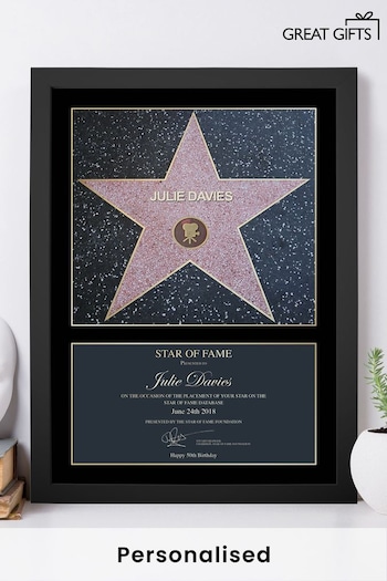 Great Gifts Personalised Christmas Star of Fame Print by Great Gifts (R72432) | £20