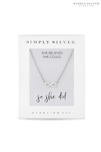 Simply Silver Sterling Silver Gift Boxed 925 Infinity Necklace (R72686) | £26
