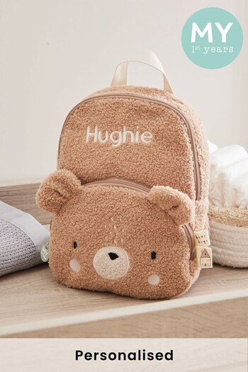 Personalised Fluffy Bear Character Mini Backpack by My 1st Years (R73037) | £35