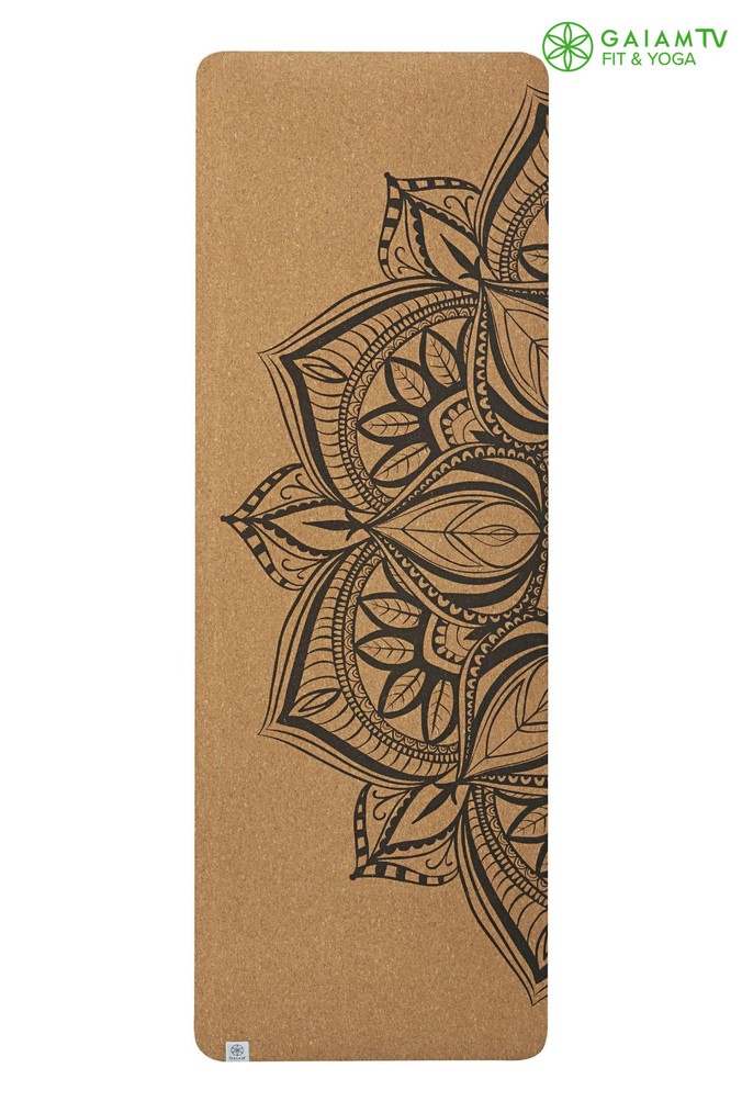 Gaiam Brown 5mm Yoga Mat Cork Mandala (R73069) | £70