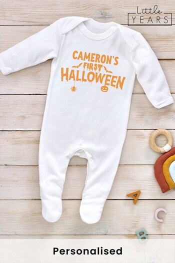 Personalised Spooky Halloween Sleepsuit by Little Years (R73590) | £14
