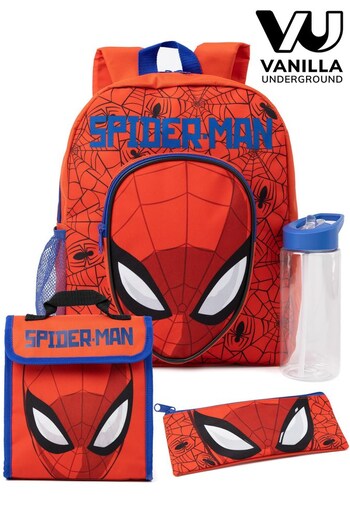 Vanilla Underground Red Spiderman Licensing 4 Piece Backpack Set (R73662) | £31