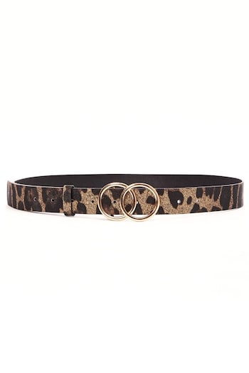 Lipsy Black/Brown Double Ring Belt (R73713) | £12