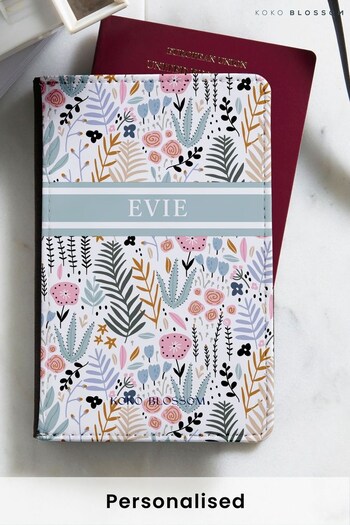 Personalised Pastel Garden  Passport Cover by  Koko Blossom (R74228) | £20