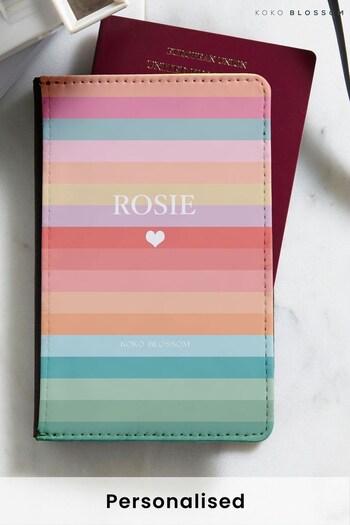 Personalised Rainbow Bright  Passport Cover by  Koko Blossom (R74229) | £20