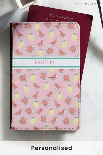 Personalised Watermelon  Passport Cover by  Koko Blossom (R74231) | £20