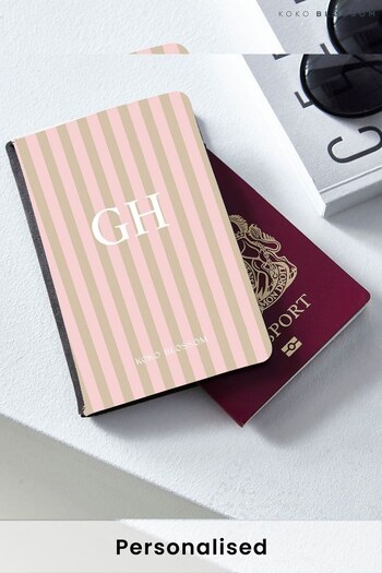 Personalised  Amalfi Stripe  Passport Cover by  Koko Blossom (R74305) | £20