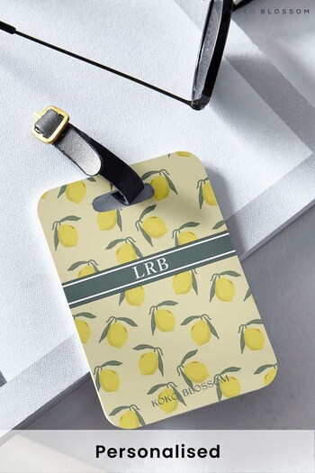 Personalised Sicilian Lemon Luggage Tag by  Koko Blossom (R74321) | £14