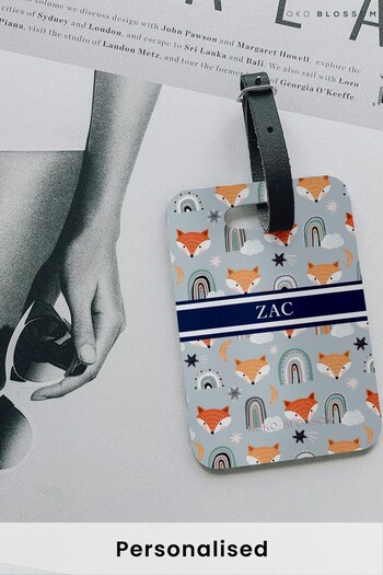 Personalised Foxy Luggage Tag by  Koko Blossom (R74338) | £14