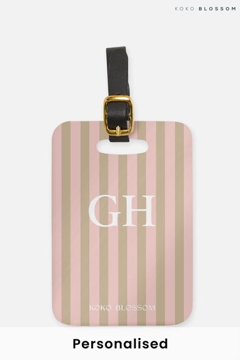 Personalised Amalfi Stripe Luggage Tag by  Koko Blossom (R74340) | £14