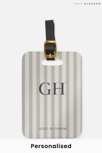 Personalised Amalfi Stripe Luggage Tag by  Koko Blossom (R74341) | £14