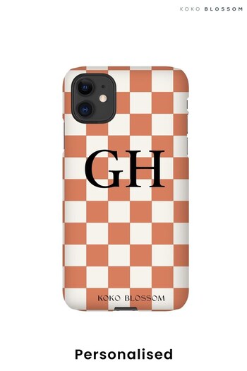 Personalised Check Phone Case by Koko Blossom (R74357) | £25