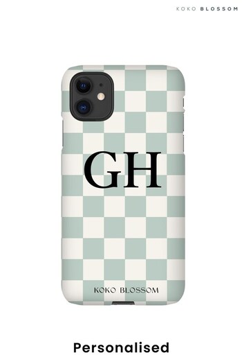 Personalised Check Phone Case by Koko Blossom (R74359) | £25