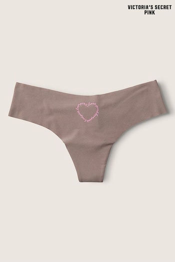 Victoria's Secret PINK Iced Coffee Brown No Show Thong Knicker (R74638) | £9