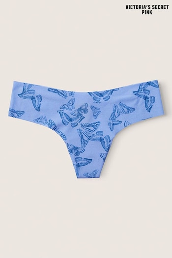 Victoria's Secret PINK Cornflower Blue Thong Smooth No Show Knickers (R74694) | £9