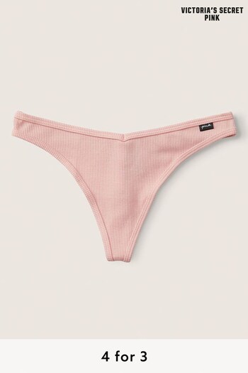 Victoria's Secret PINK Silver Pink Cotton Thong Knickers (R74721) | £9