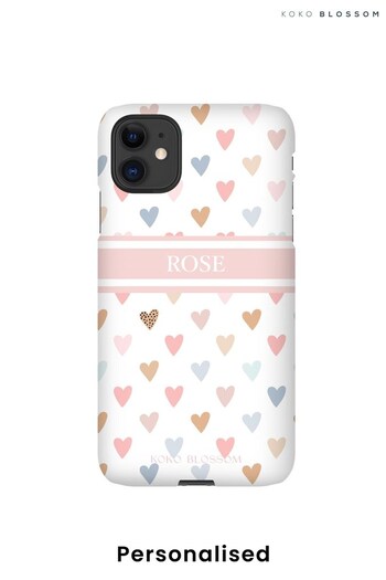 Personalised Cute Heart Phone Case by Koko Blossom (R74847) | £25