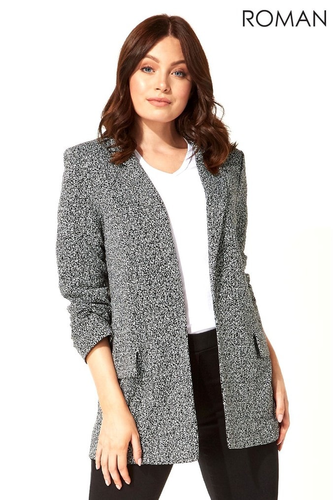 Grey jersey deals blazer womens