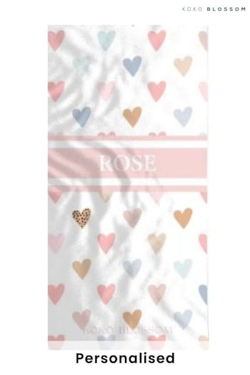 Personalised  Cute Heart Towel by Koko Blossom (R77174) | £28