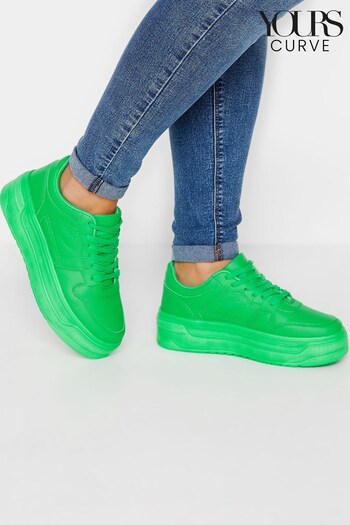 Yours Curve Green Extra-Wide Fit Super Chunky Trainer (R79155) | £33