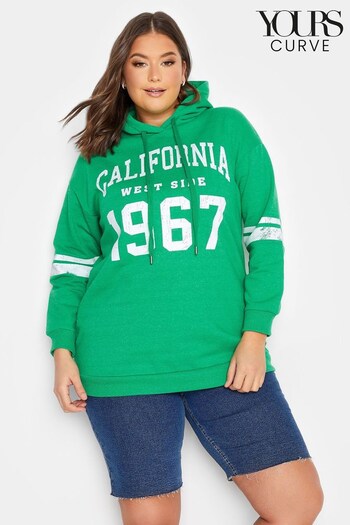 Yours Curve Green Varsity California Sweatshirt (R79160) | £27