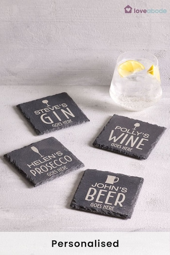 Personalised Slate Drink Coaster by Loveabode (R79175) | £10