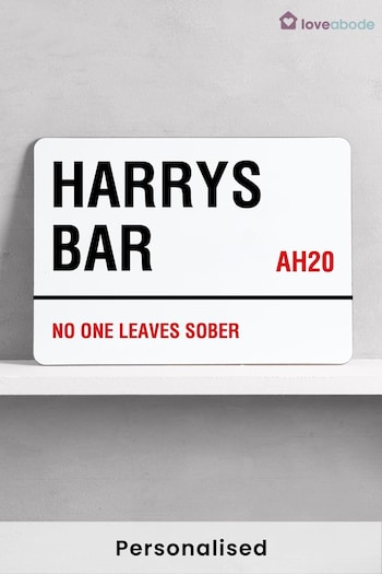 Personalised Bar Sign by Loveabode (R79185) | £18