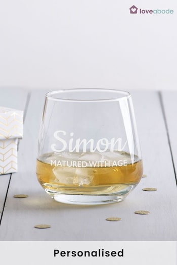 Personalised Glass Tumbler By Loveabode (R79235) | £16