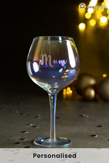 Personalised Iridescent Gin Glass By Loveabode (R79239) | £23