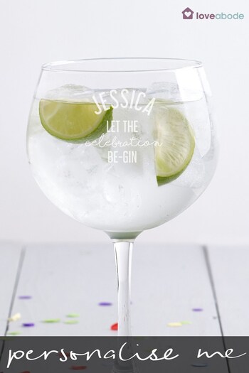 Personalised Celebration Gin Balloon Glass By Loveabode (R79247) | £20